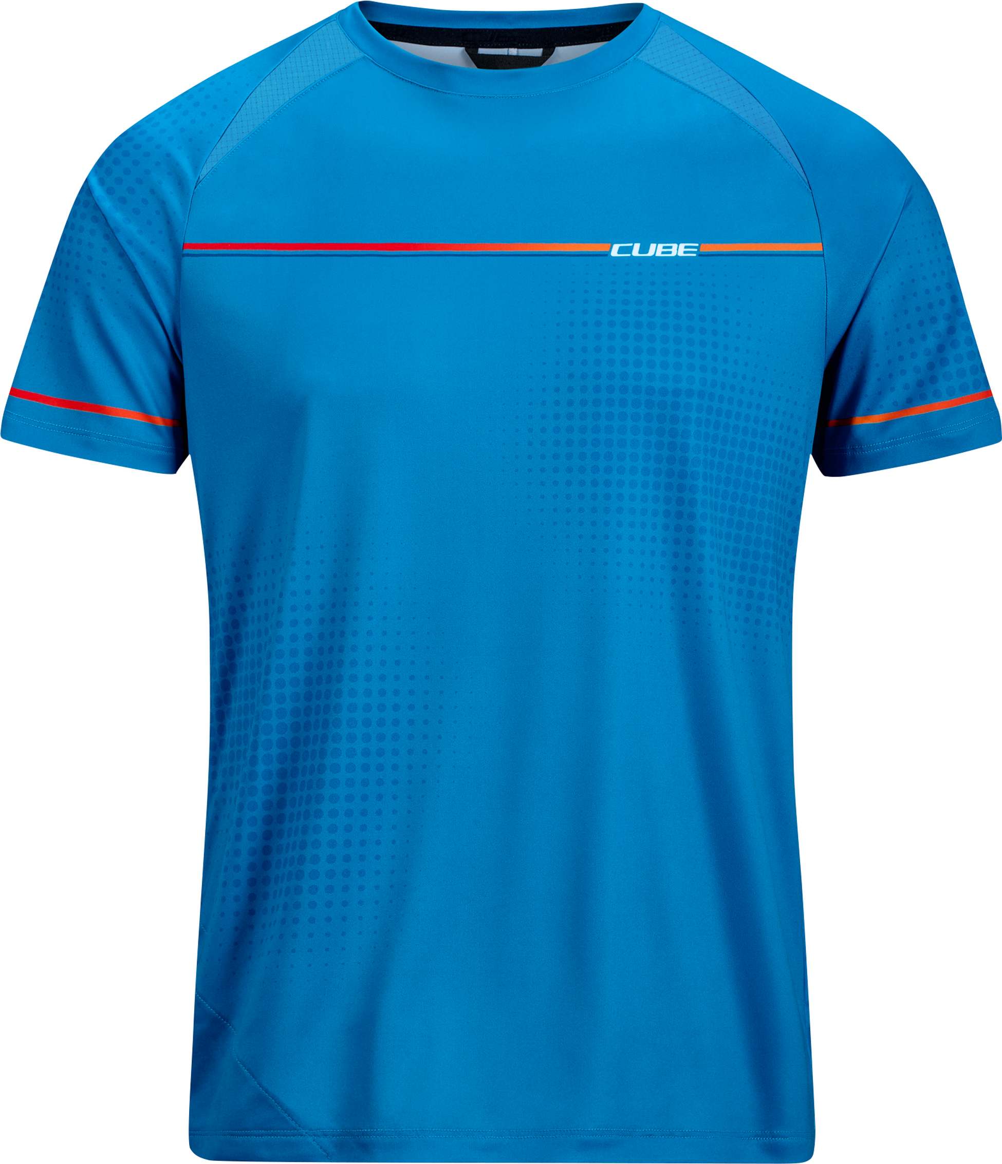 Rundhalstrikot Tech TEAMLINE kurzarm topas blue