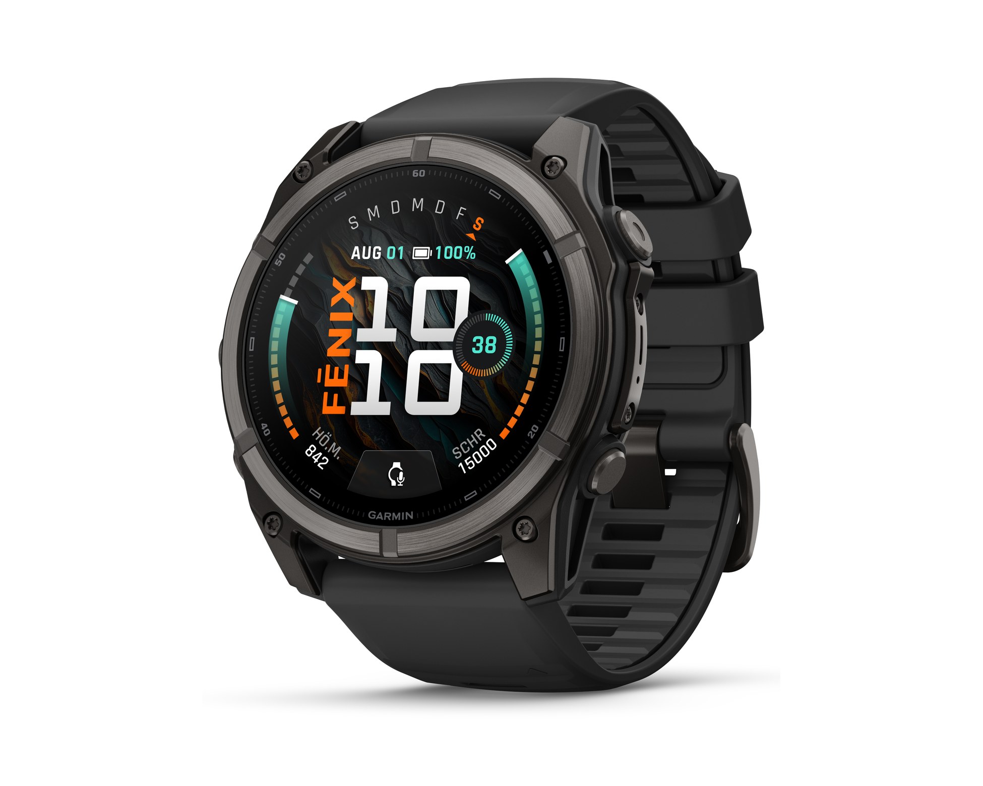 GPS-Sportuhr fēnix 9 51 mm Saphir Schwarz/Carbongrau