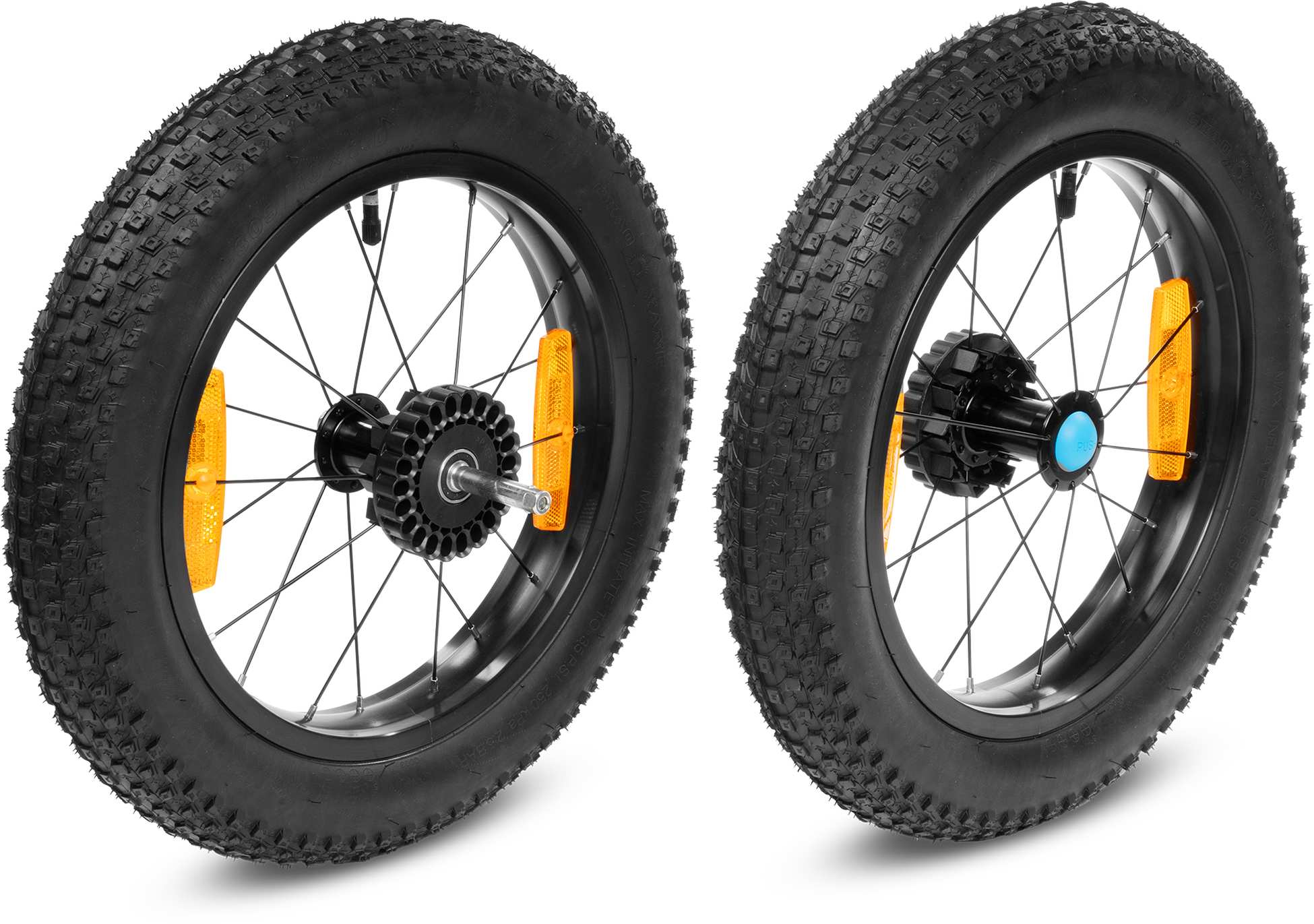 Fat Wheels hinten für Kinder Fahrradanhänger Double