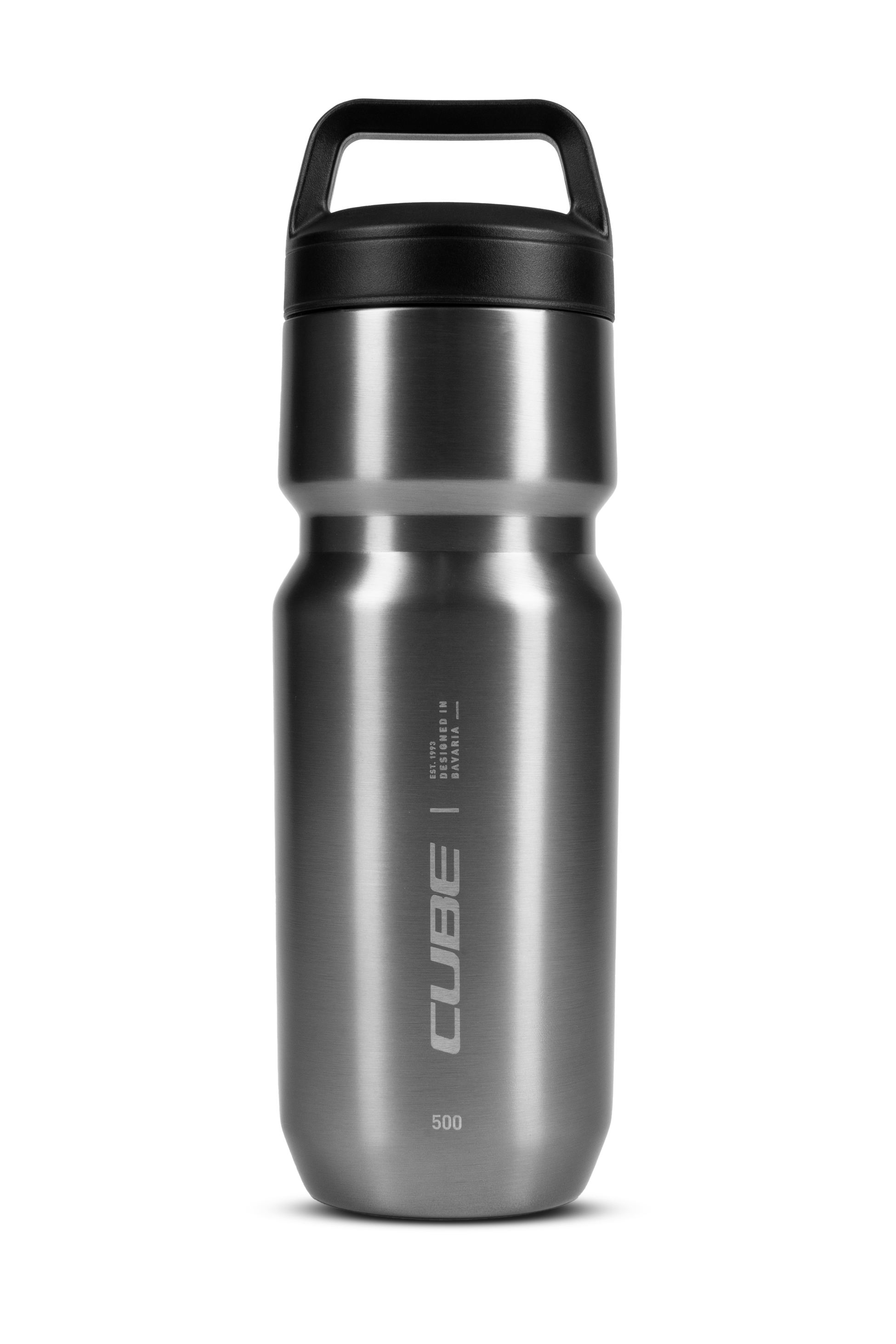 Edelstahlflasche Arc 500 insulated brushed grey