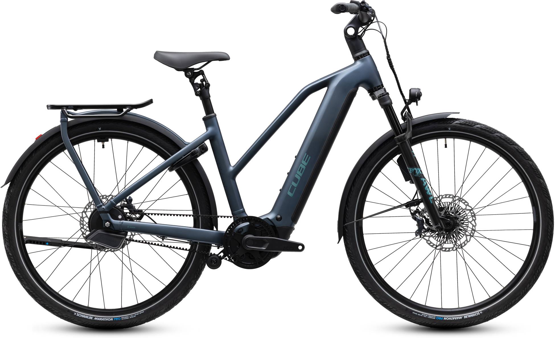 Cube Kathmandu Hybrid Deluxe SLX 800 mineralblue´n´blue Trapeze