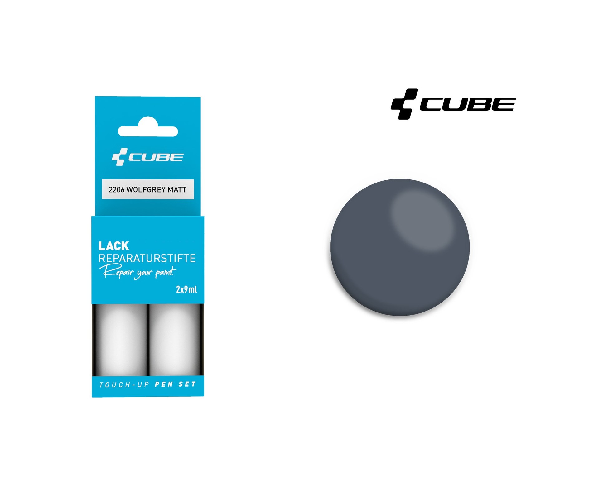 Lackstift Set WOLFGREY matt 2206