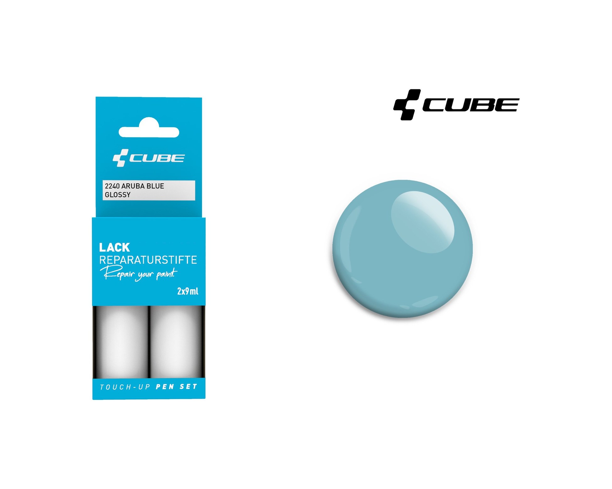Lackstift Set ARUBA BLUE glossy 2240