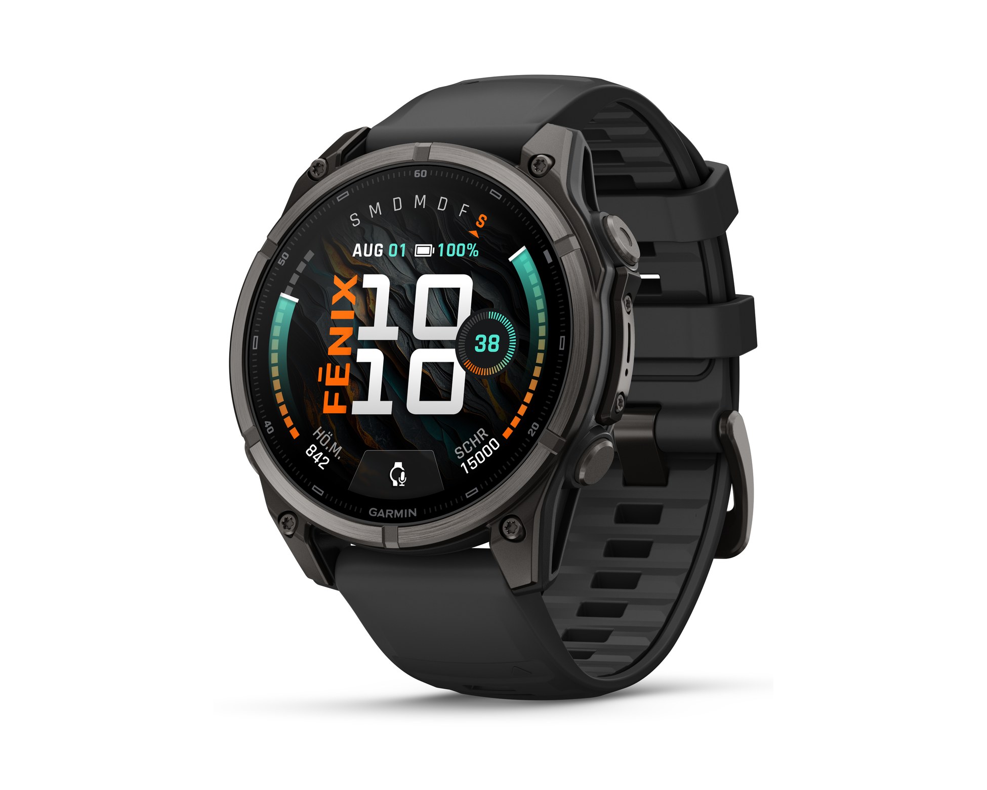 GPS-Sportuhr fēnix 9 47 mm Saphir Schwarz/Carbongrau
