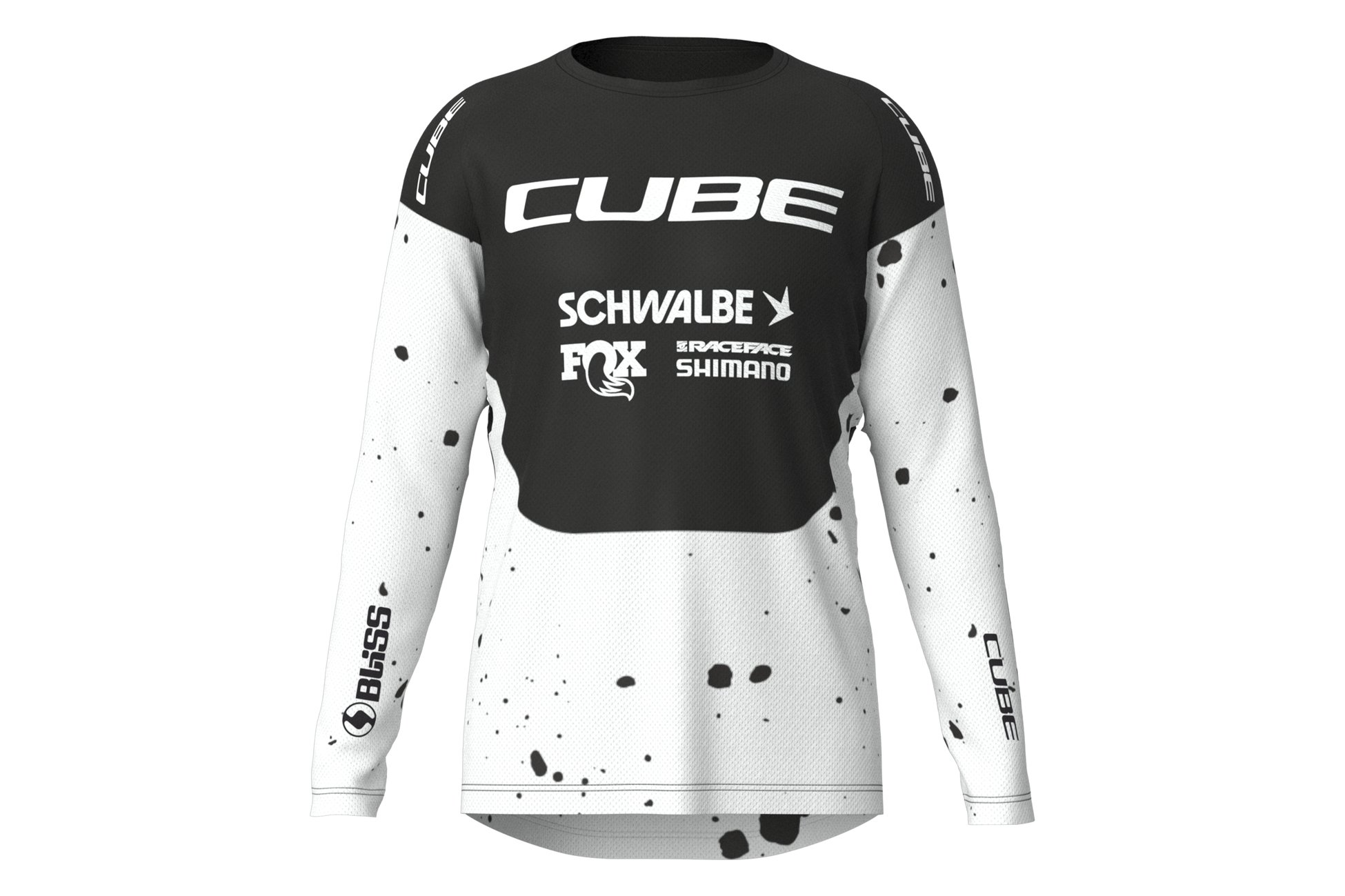 MTB Trikot X Factory Racing langarm black´n´white