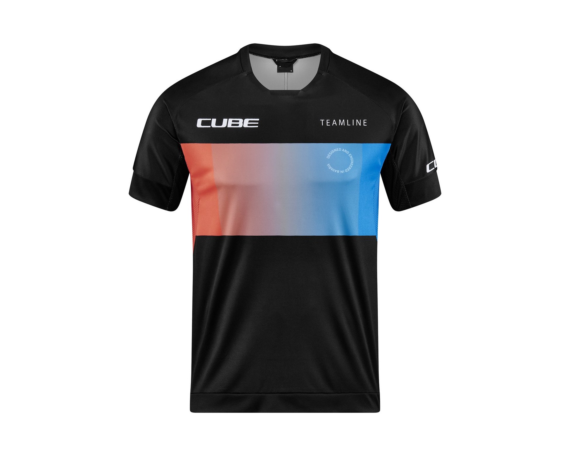 MTB Rundhalstrikot kurzarm black´n´blue´n´red