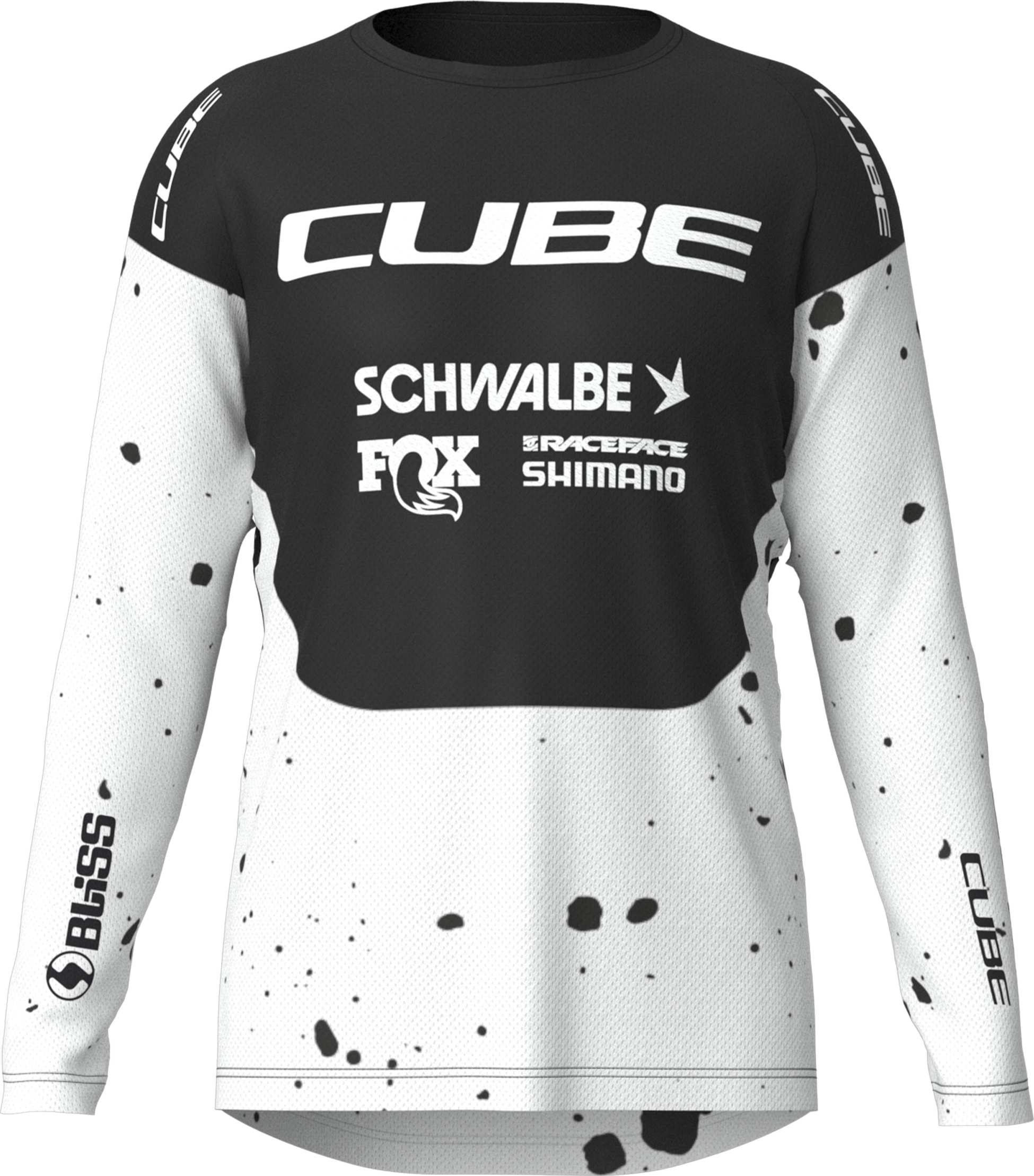 MTB Trikot X Factory Racing langarm black´n´white