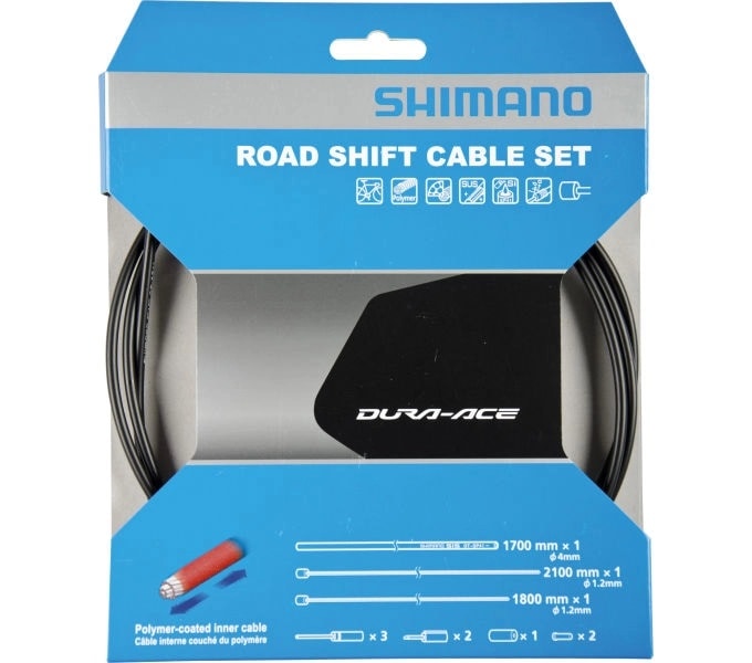 Schaltzug-Set Road polymerbeschichtet schwarz
