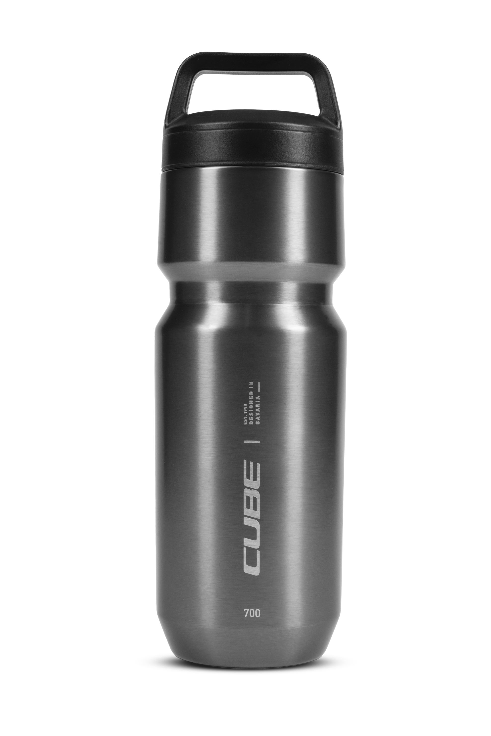 Edelstahlflasche Arc 700 brushed grey