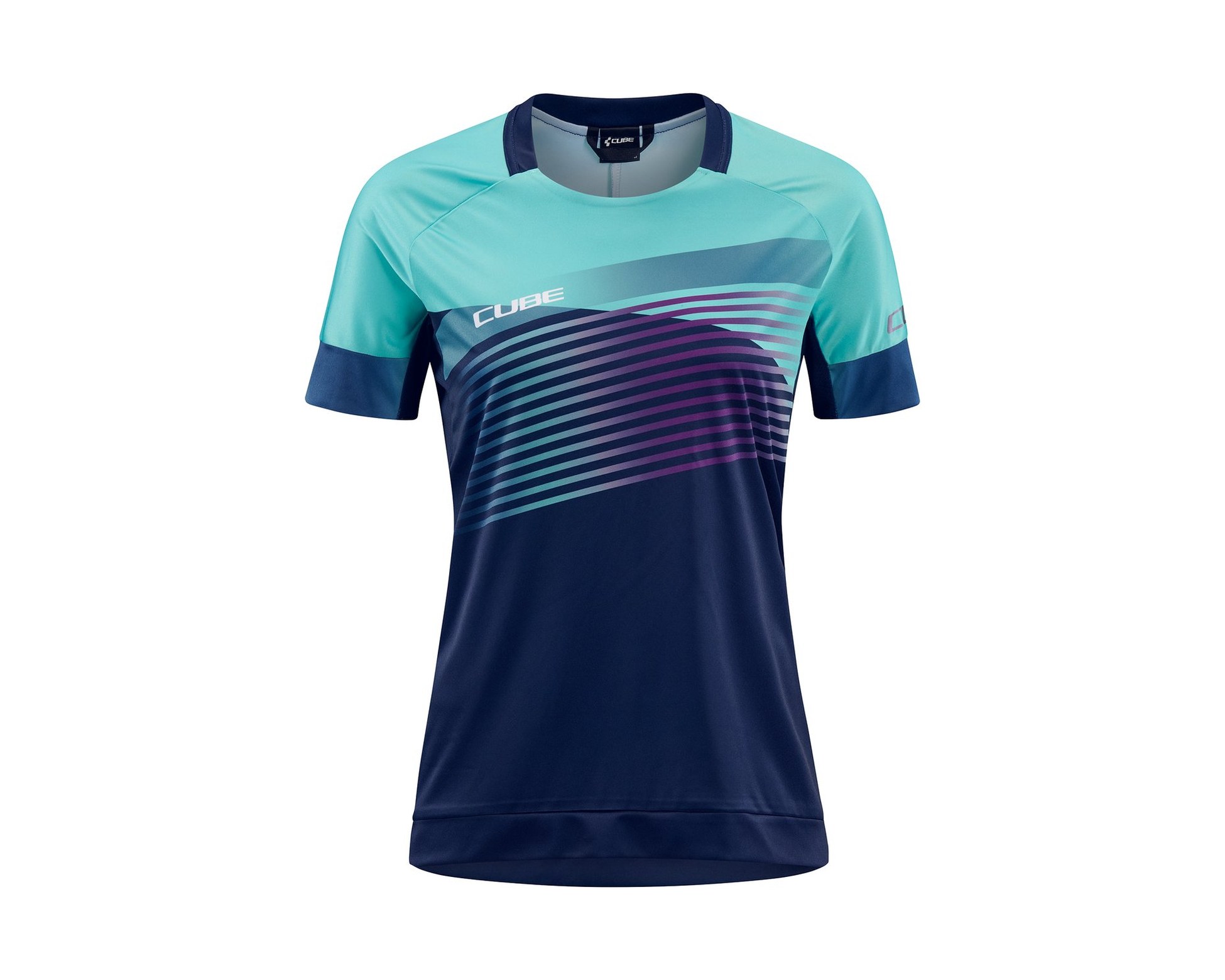 TEAMLINE WS Rundhalstrikot kurzarm blue´n´mint