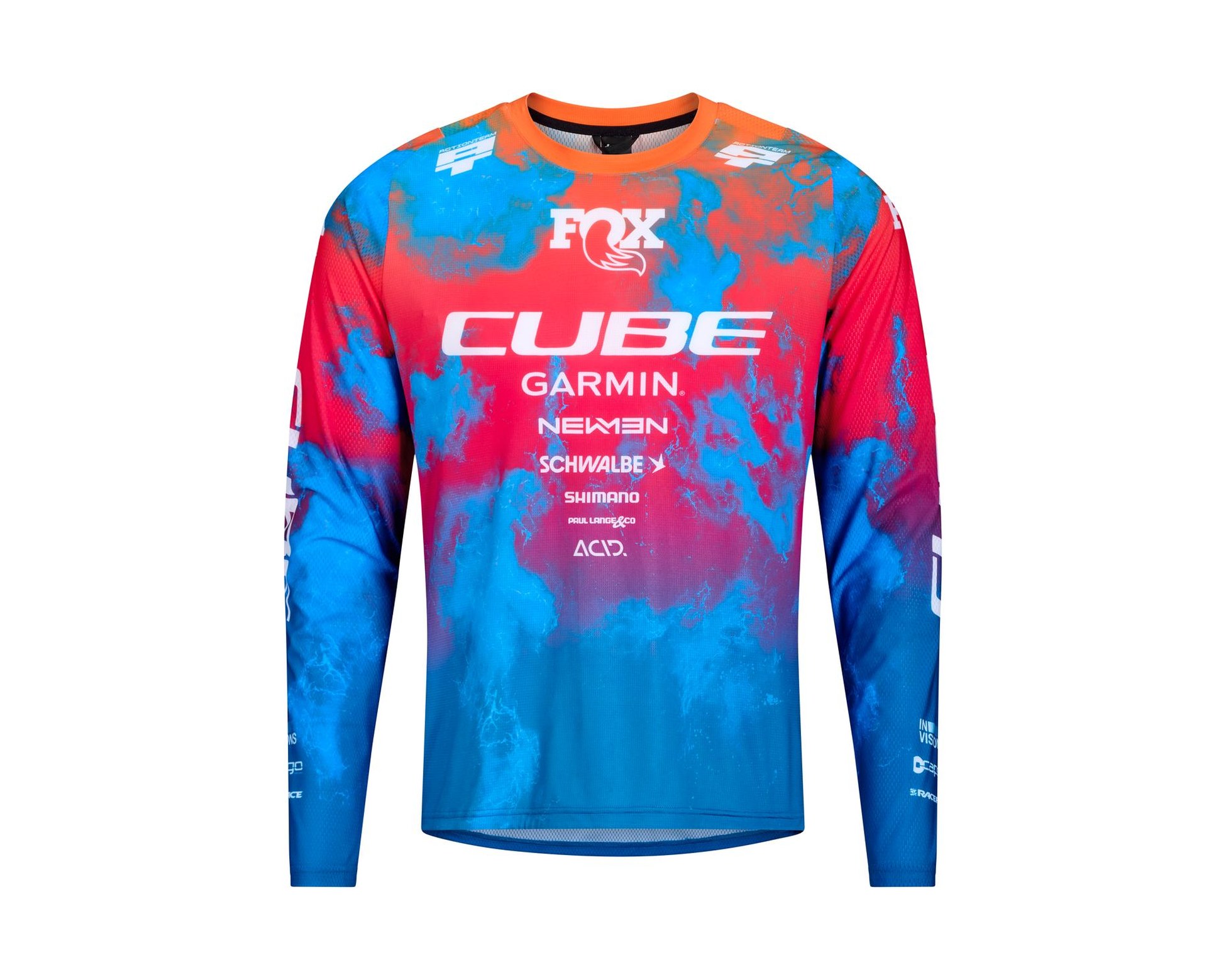 MTB Trikot X Actionteam langarm blue´n´pink´n´orange