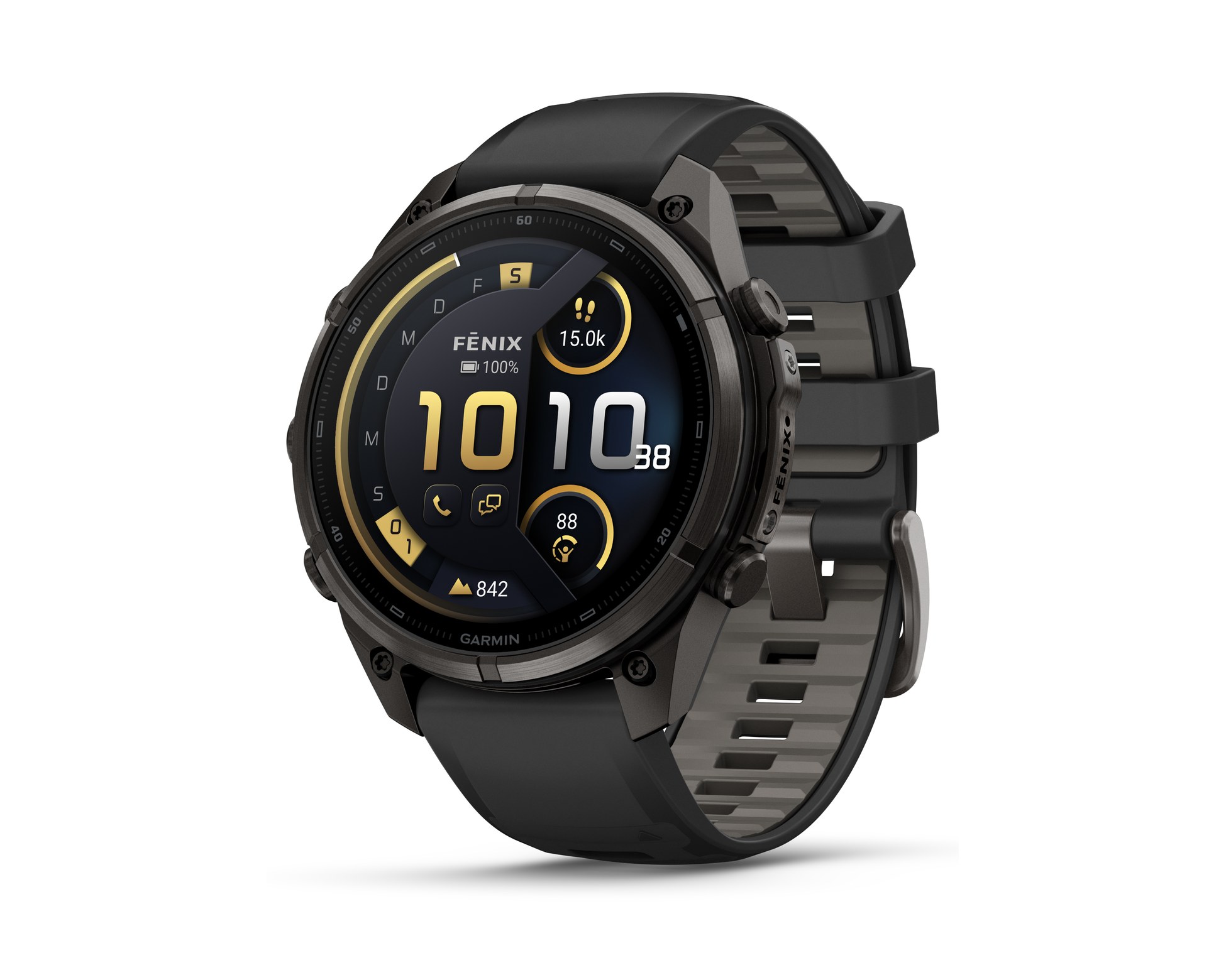 GPS-Sportuhr fēnix 9 Pro 47 mm inReach Saphir Schwarz/Carbongrau