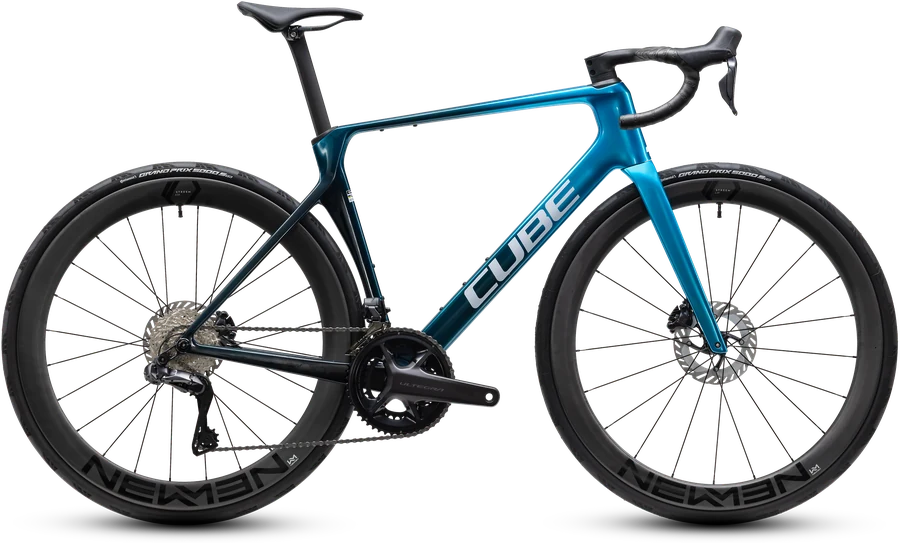 CUBE Agree C:62 Race 2027 in chromeblue´n´liquidblue, Seitenansicht