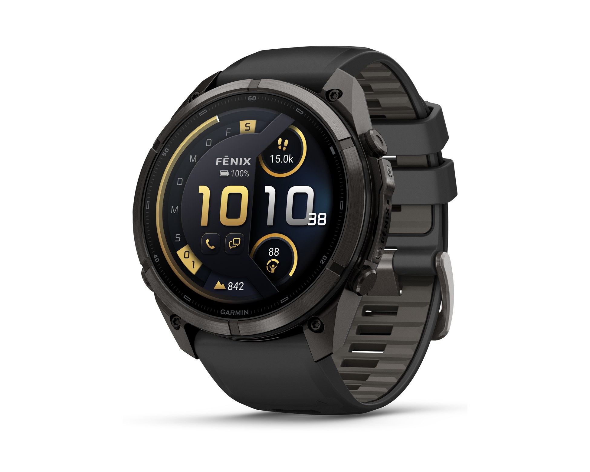 GPS-Sportuhr fēnix 9 Pro 51 mm inReach Saphir Schwarz/Carbongrau