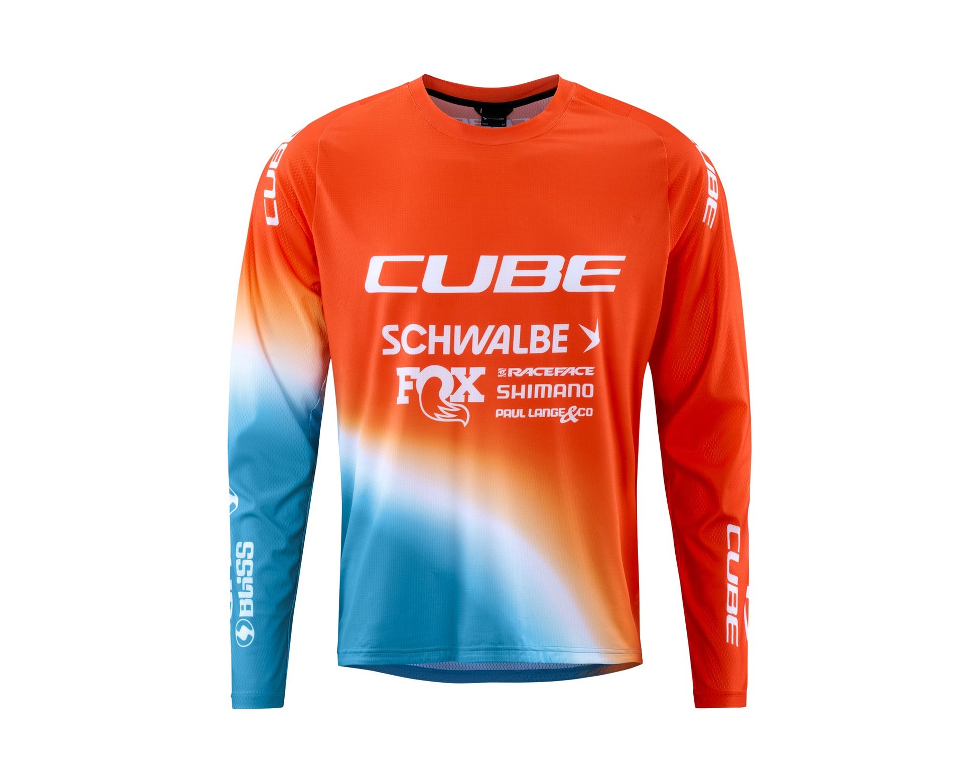MTB Trikot X Factory Racing langarm white´n´blue´n´red