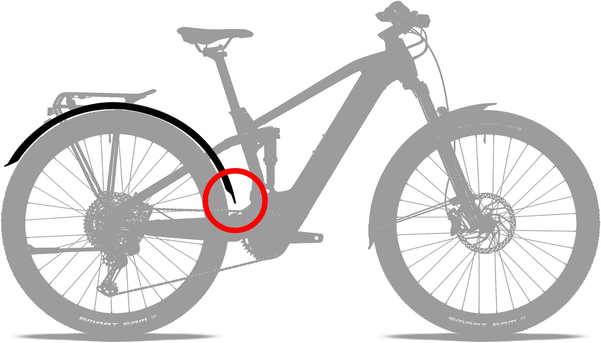 ACID 93376 Fahrrad Schutzblechset 75 27,5" MTB schwarz 